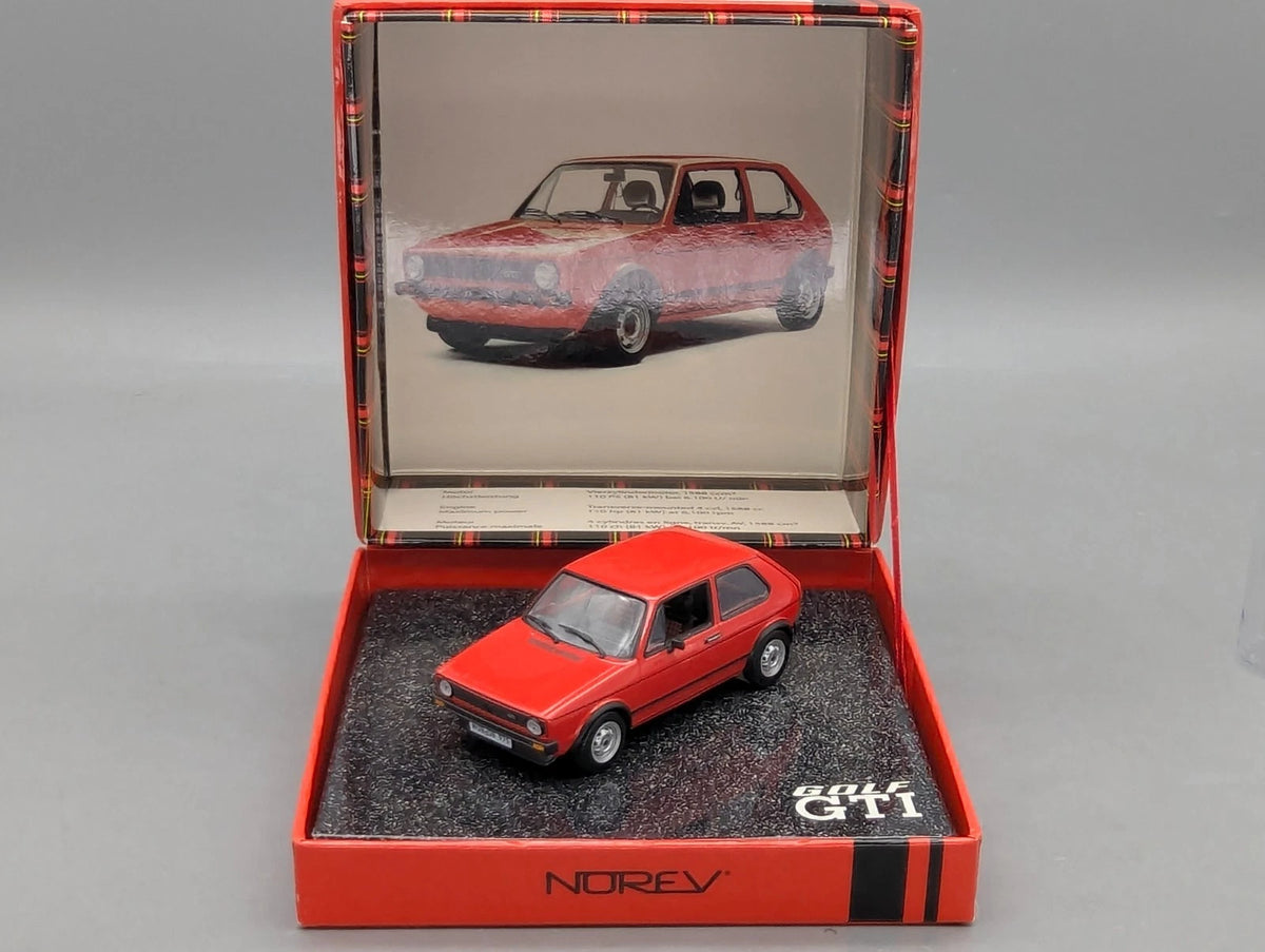 Modellautos 1:43 Norev Volkswagen VW Golf 1 GT1 mit Klappbox OVP