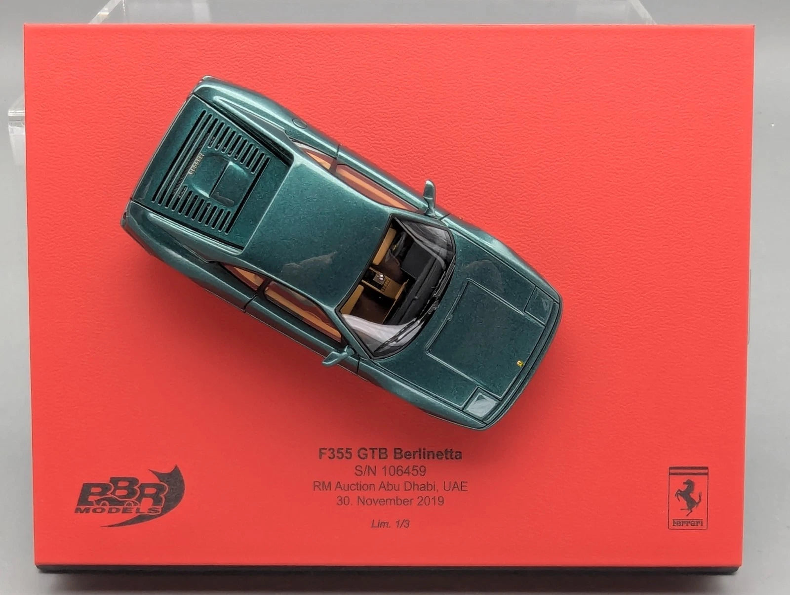 Modellautos 1:43 BBR Ferrari 355 GTB Berlinetta Auction UAE 2019 1/3 in OVP