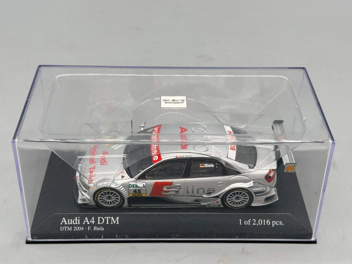 Modellautos 1:43 Minichamps Audi A4 DTM 2004 #45 Frank Biela mit OVP