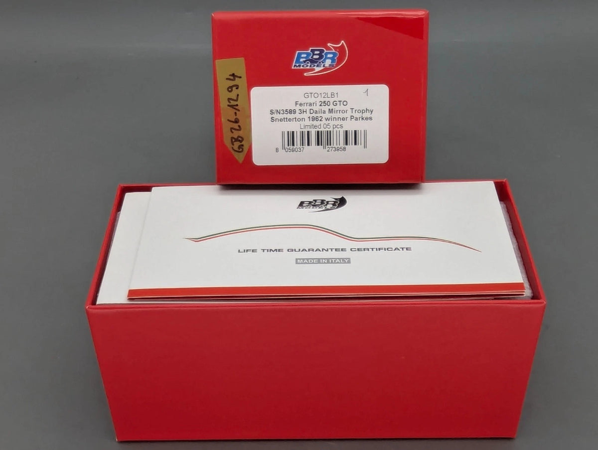 Modellautos 1:43 BBR Ferrari 250 GTO WINNER 3h 1962 Ltd 01/05 #41 Parkes mit OVP
