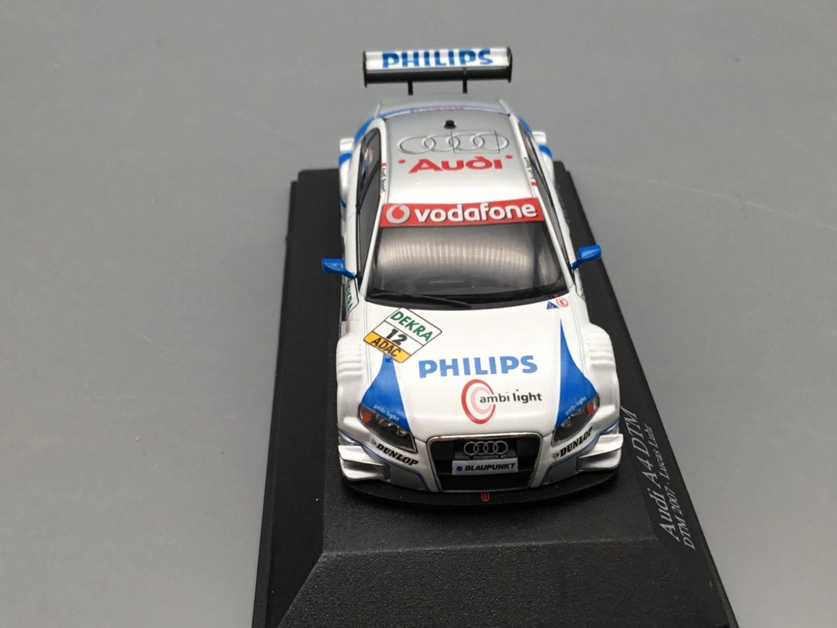 Modellautos 1:43 Minichamps Audi A4 DTM 2007 Lucas Luhr #12 in OVP