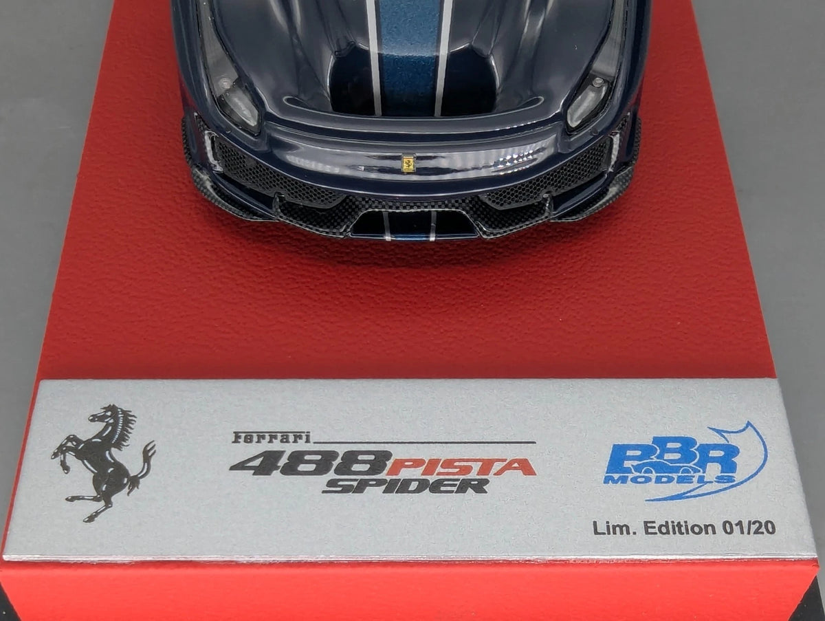 Modellautos 1:43 BBR Concept43 Ferrari 488 Pista Spider RHD Blu P. Ltd 01/20 OVP