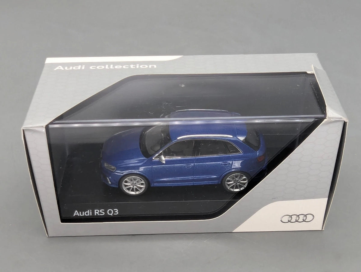 Modellautos 1:43 Schuco Audi RS Q3 Sepang Blau Metallic mit Dealer OVP