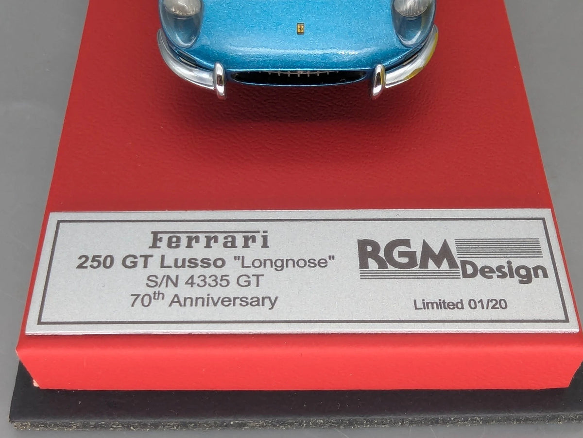 Modellautos 1:43 BBR RGM Ferrari 250 GT Lusso Longnose S/N 4335 Ltd 01/20 in OVP
