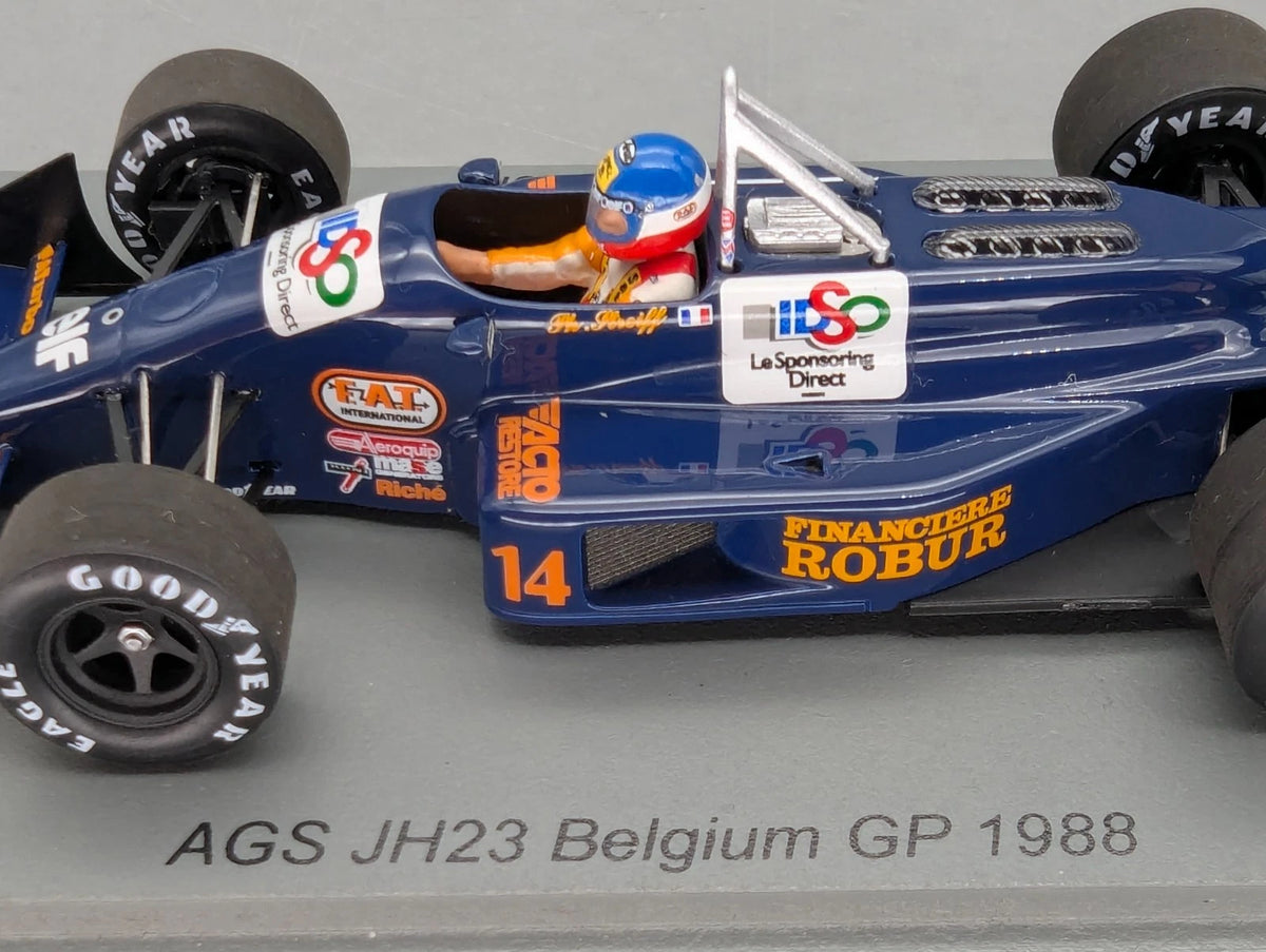 Modellautos 1:43 Spark S7246 AGS JH23 Belgium GP 1988 #14  P. Streiff OVP