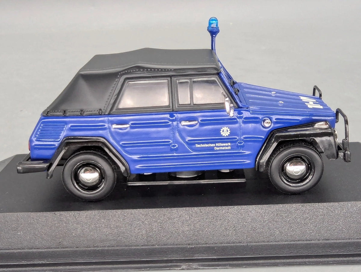 Modellautos 1:43 Minichamps Volkswagen VW 181 THW 1969 Blau mit OVP