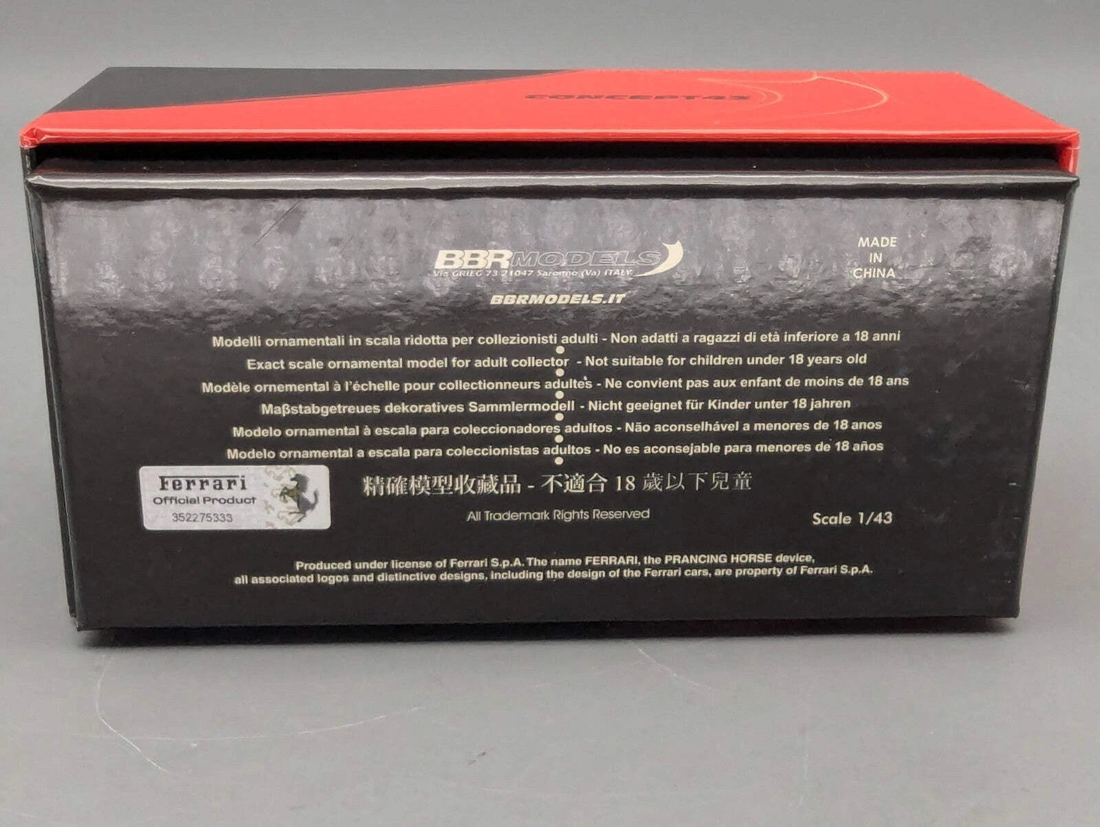 Modellautos 1:43 BBR Concept43 Ferrari SF90 XX Spider Ltd 05/30 Argento NB OVP