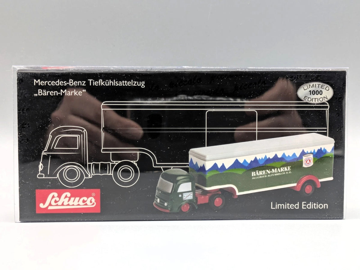 LKW Modell 1:90 Schuco Piccolo Mercedes-Benz Tiefkühlsattelzug Bären-Marke OVP