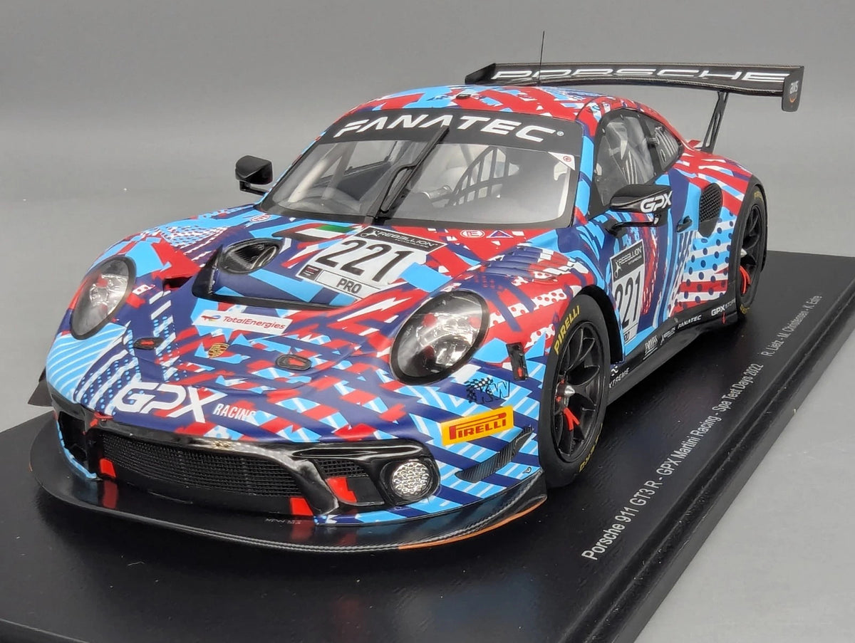 Modellautos 1:18 Spark Porsche 911 GT3 R - GPX Spa Test 2022 #221 mit OVP