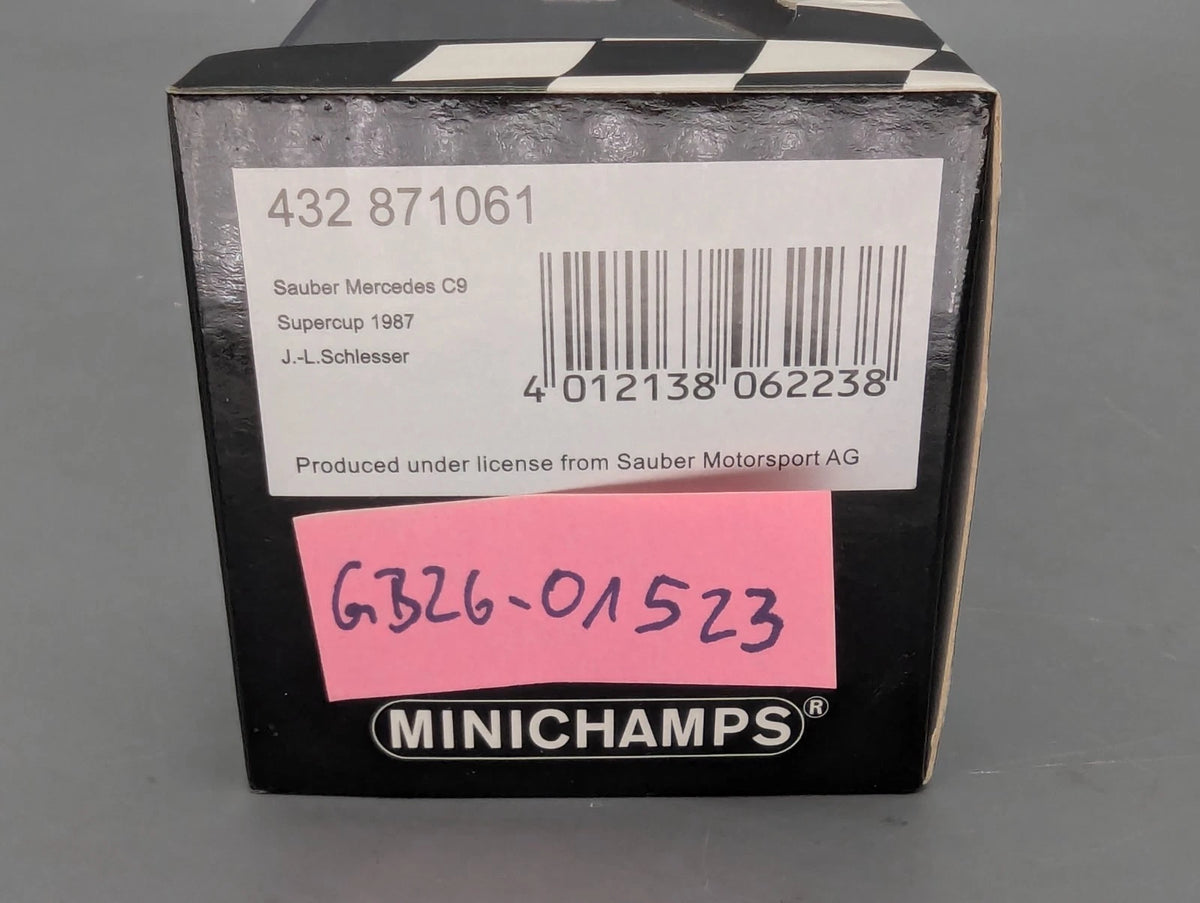 Modellauto 1:43 Minichamps Sauber Mercedes C9 Supercup 1987 #61 Schlesser OVP