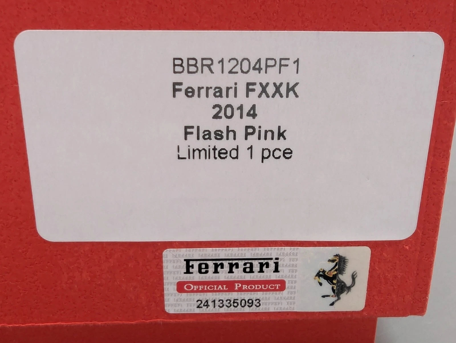 Modellautos 1:12 BBR Ferrari FXX-K 2014 Flash Pink Ltd 01/01 Vitrine OVP