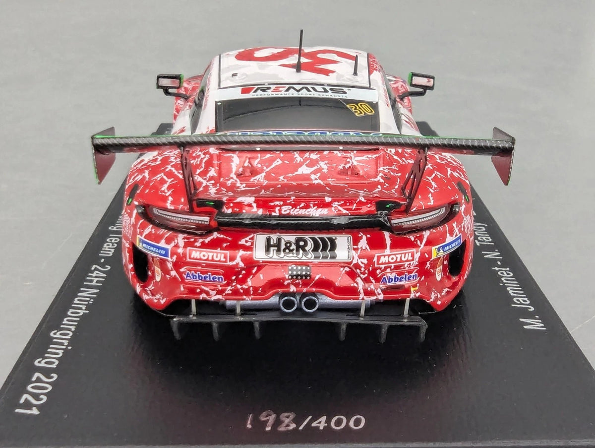 Modellautos 1:43 Spark SG789 Porsche 911 GT3R 24h Nürburgring 2021 #30 mit OVP