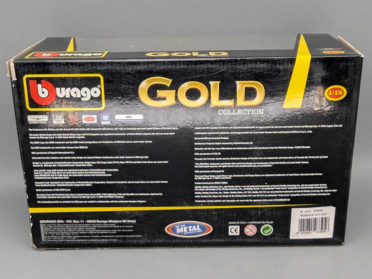 Modellautos 1:18 Bburago Gold Edition Porsche 911 GT3 Straße Gelb mit OVP