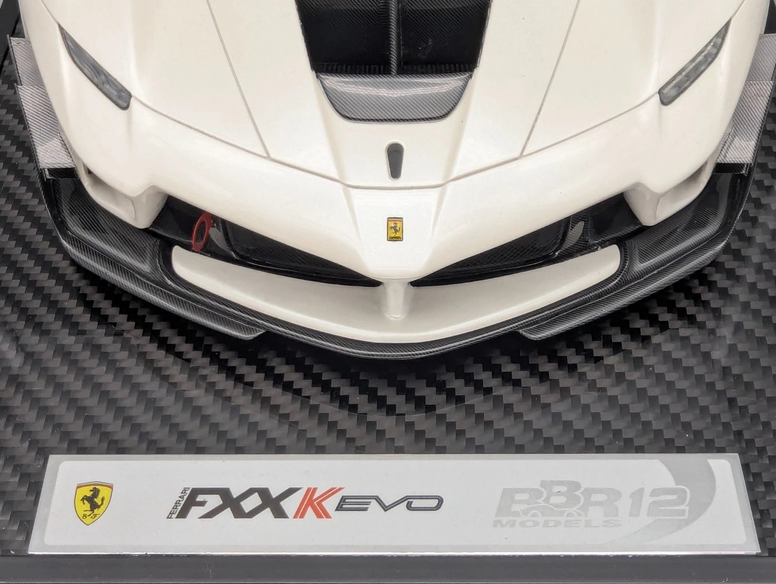 Modellautos 1:12 BBR Ferrari FXX-K EVO Met Italian White Ltd 01/01 Vitrine OVP