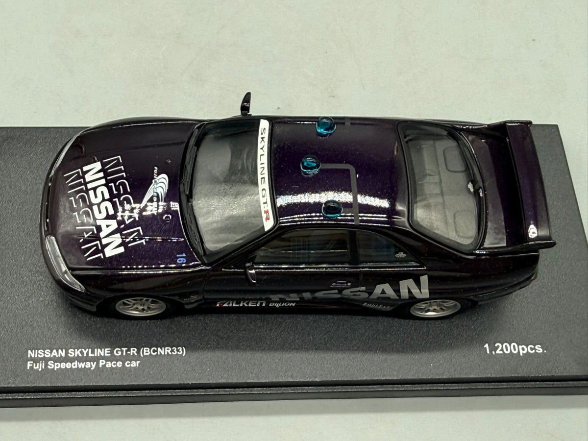 Modellautos 1:43 Kyosho Nissan Skyline GT-R (BCNR33) Fuji Speedway Pace Car +OVP
