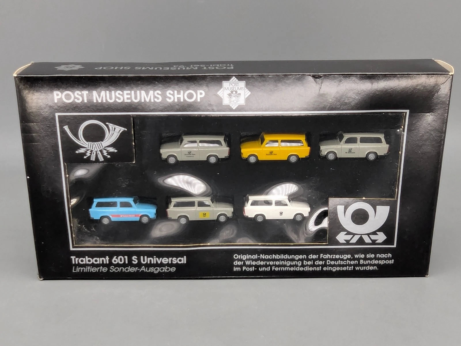 Modellautos 1:87 Herpa Post Museum Shop Trabant 601 S Universal 6-tlg Set OVP