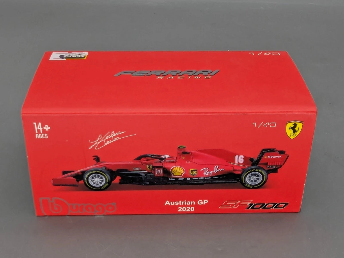 Modellautos 1:43 Bburago Ferrari SF1000 Austian GP 2020 #16 C. Leclerc mit OVP