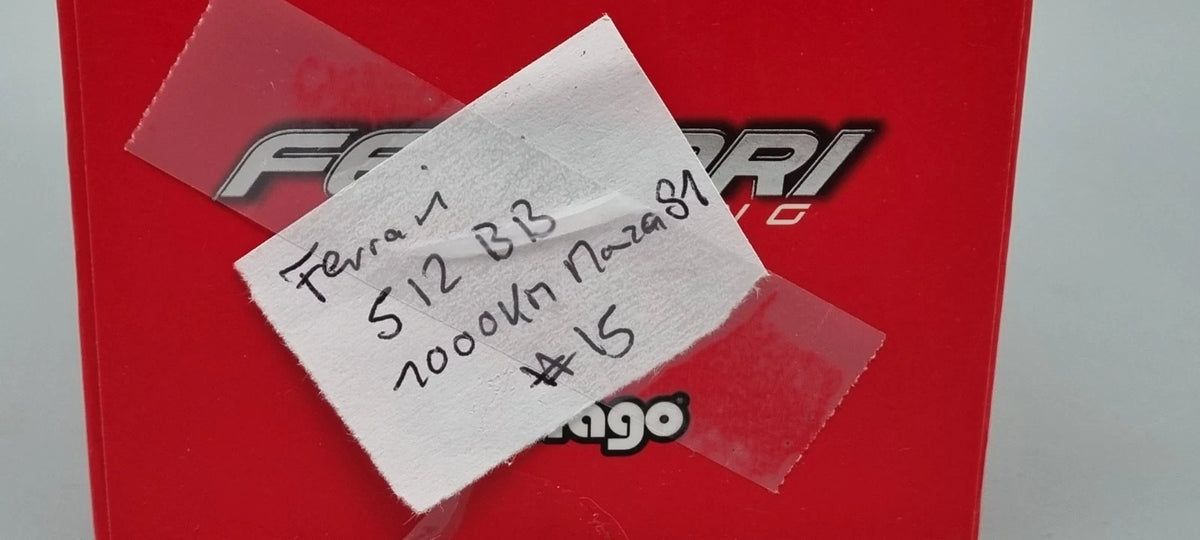 Modellautos 1:43 Bburago Racing Ferrari 512 BB 1000km Monza 1981 #15 OVP