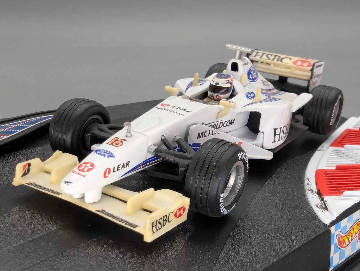 Modellautos 1:43 Hot Wheels Racing Stewart Ford sf3 #16 R. Barichello mit OVP