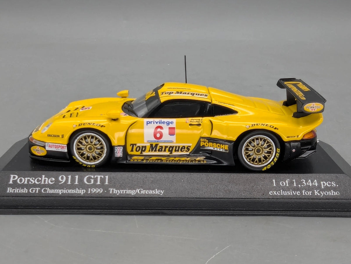 Modellautos 1:43 Minichamps Porsche 911 GT1 British GTC 1999 #6 mit OVP