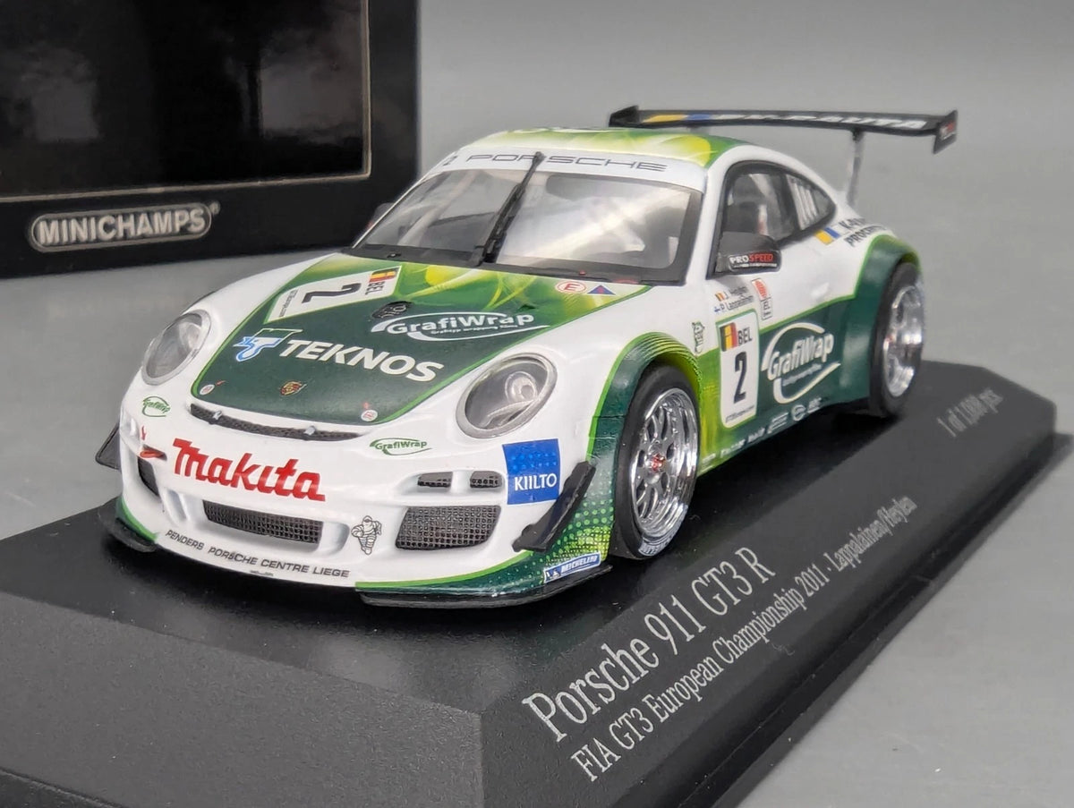 Modellautos 1:43 Minichamps Porsche 911 GT3 R FIA EU-Championship 2011 #2 OVP
