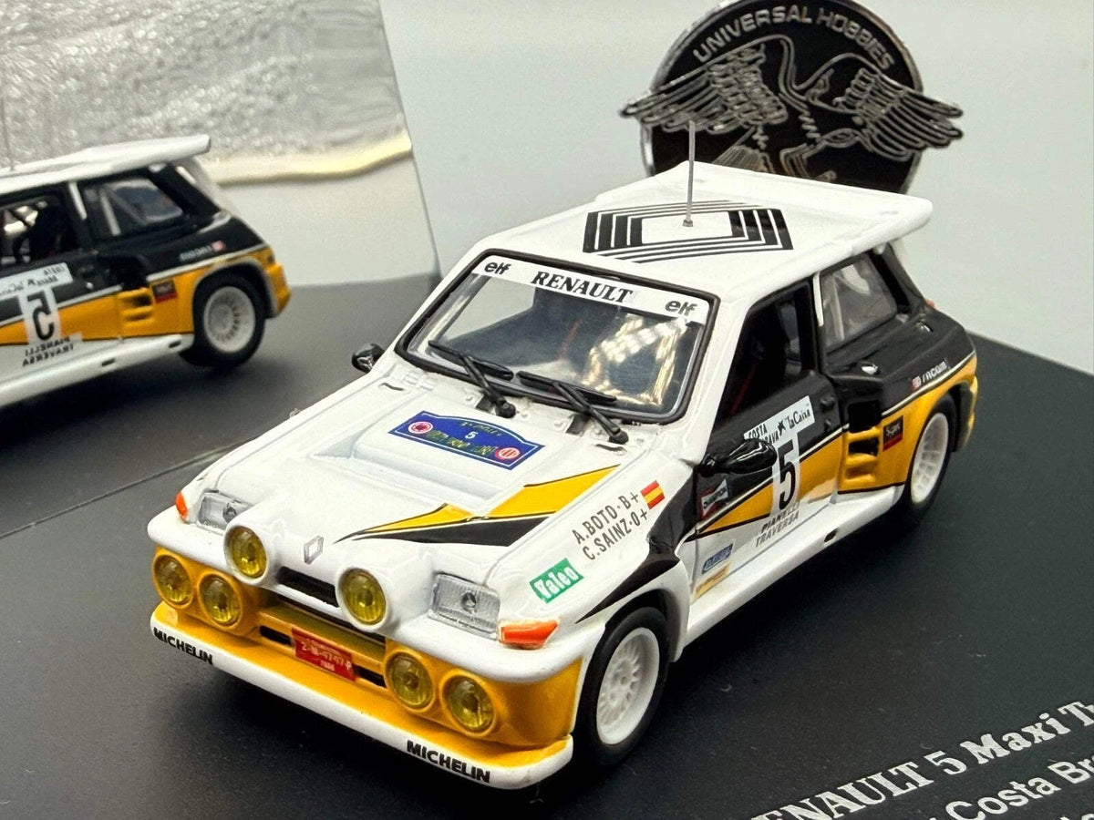 Modellautos 1:43 Universal Hobbies Renault 5 Maxi Turbo 1986 #5 Sainz Boto OVP