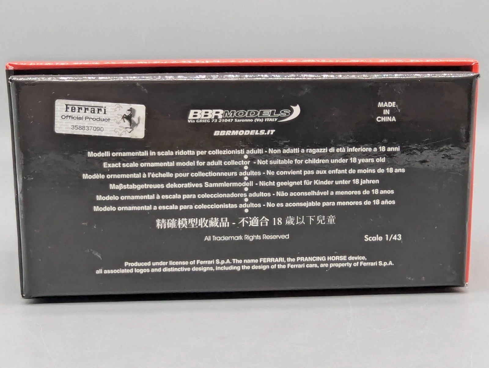 Modellautos 1:43 BBR Concept43 Ferrari 296 GTB Fiorano Limitiert 05/10 mit OVP