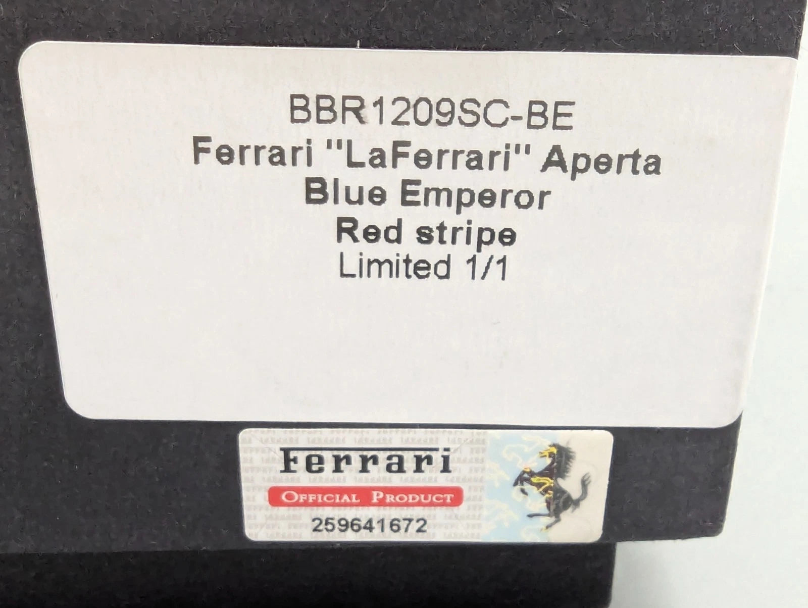 Modellautos 1:12 BBR Ferrari LaFerrari Aperta Blau UNIKAT Ltd. 01/01 Vitrine OVP