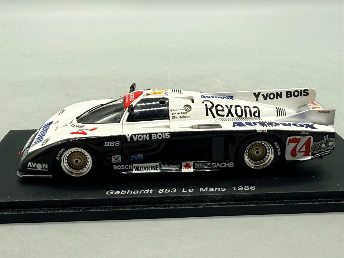 Modellautos 1:43 Spark Gebhardt 853 Le Mans 1986 #74 + OVP