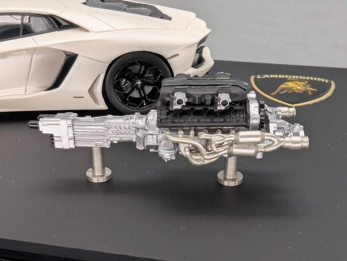 Eidolon Make Up 1:43 Lamborghini Aventador LP700-4 2011 Engine Set Matt Weiß OVP