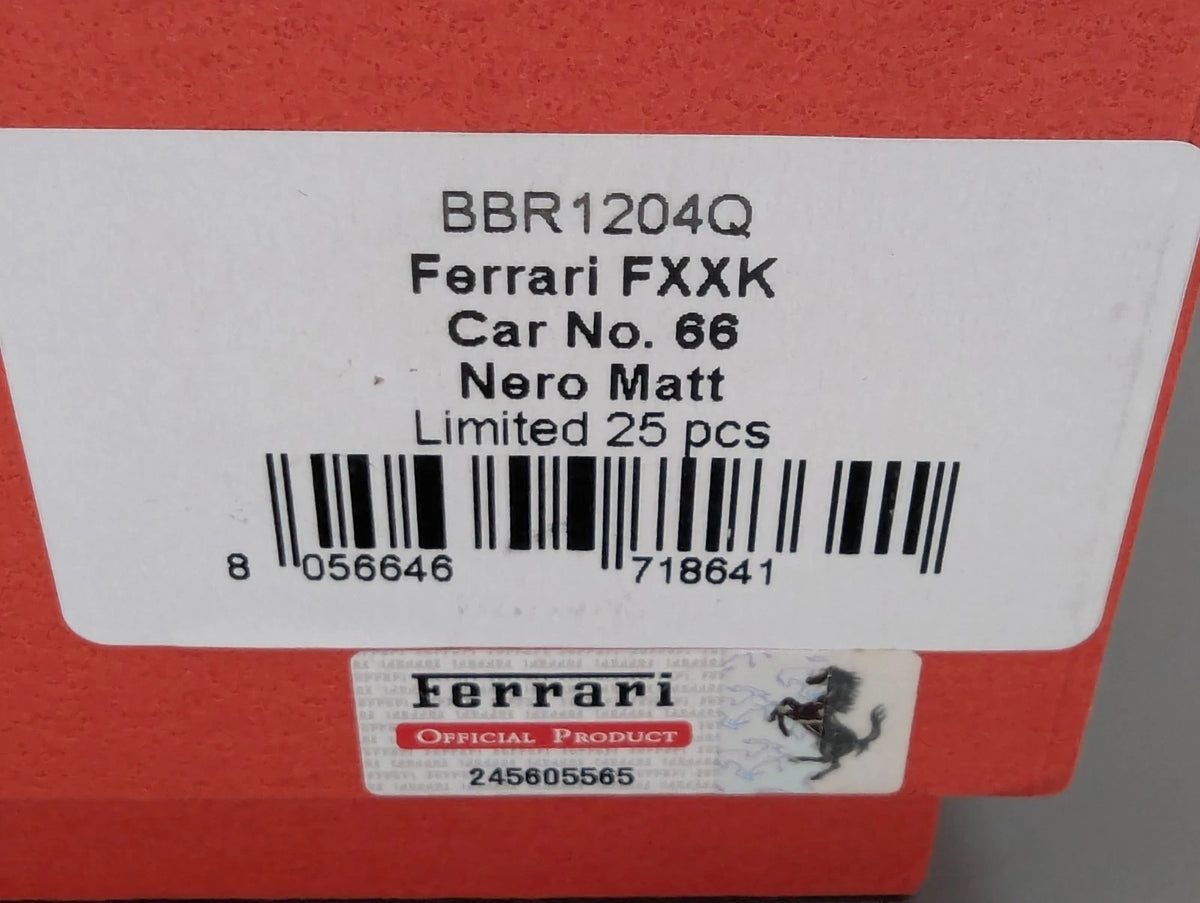 Modellautos 1:12 BBR Ferrari FXX-K Car #6 Nero Matt Ltd 07/25 in Vitrine OVP