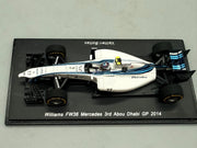 Modellautos 1:43 Spark Williams FW36 Mercedes 3rd Abou Dhabi GP 2014 mit OVP