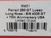 Modellautos 1:43 BBR Ferrari 250 GT Lusso Special Set 2-tlg. Limitiert 01/10 OVP