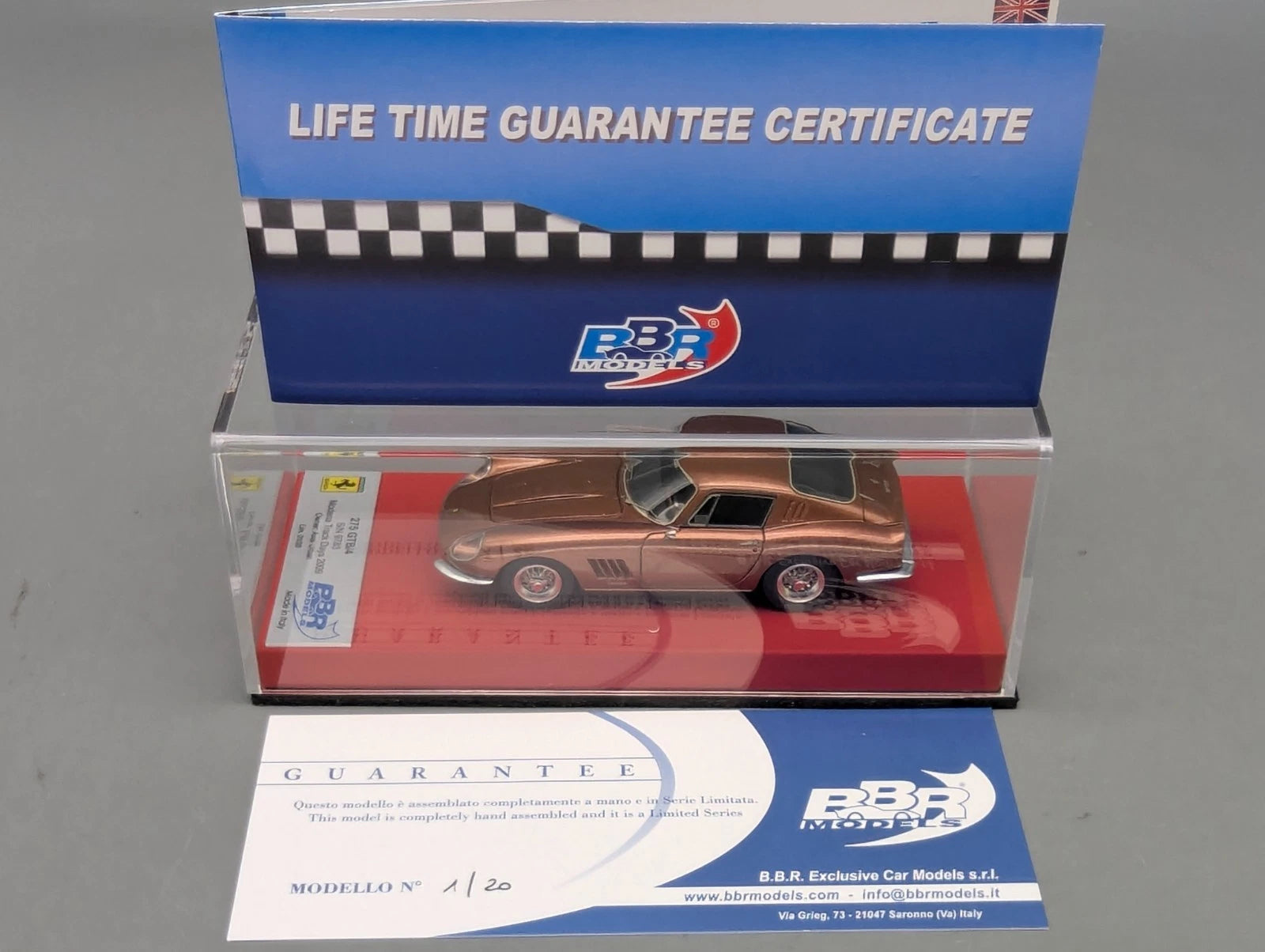 Modellautos 1:43 BBR Ferrari 275 GTB/4 Modena Track Days 2009 Ltd 01/20 OVP
