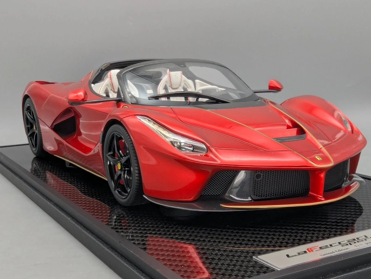 Modellautos 1:12 BBR Ferrari LaFerrari Aperta Met. Red UNIKAT 01/01 Vitrine OVP