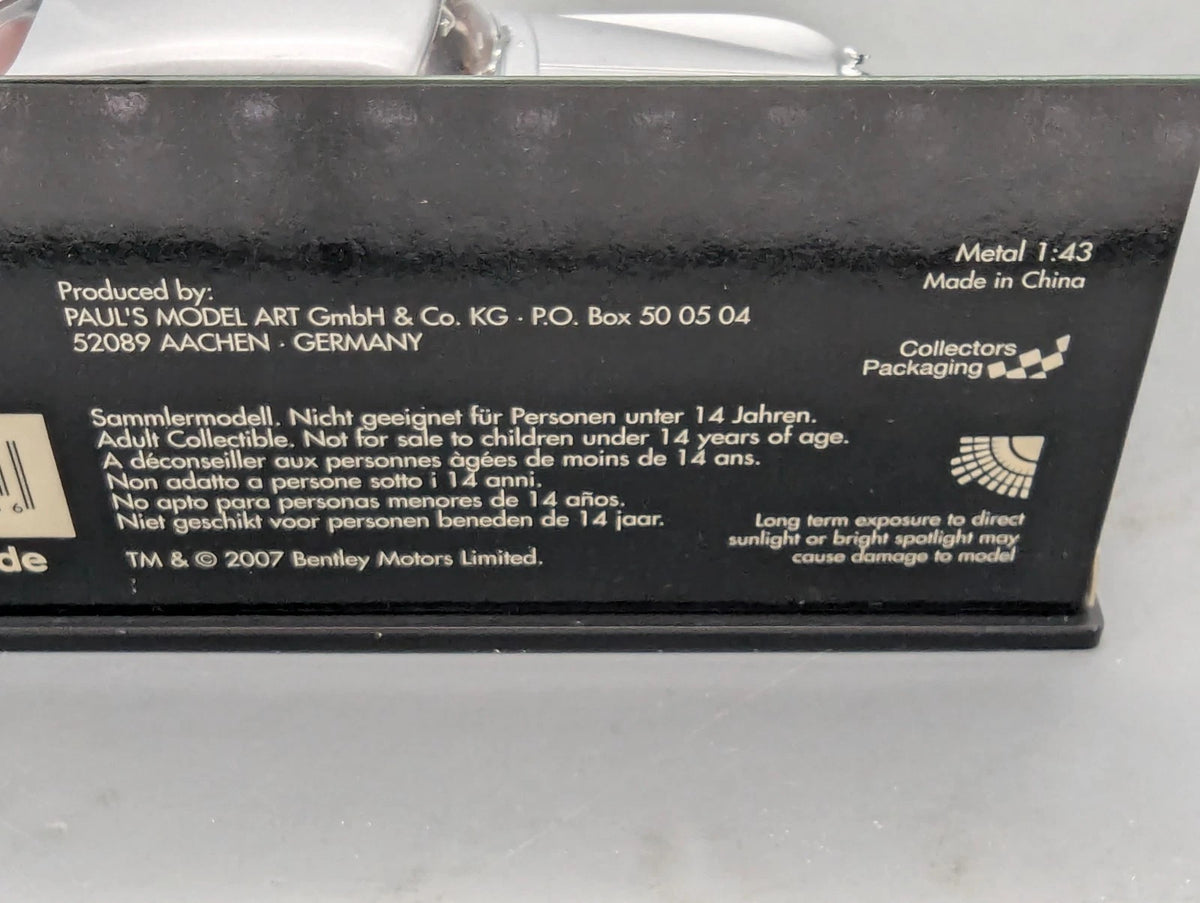 Modellautos 1:43 Minichamps Bentley R-Type Continental 1955 Silber mit OVP