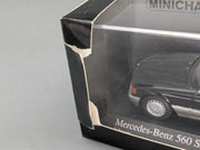 Modellautos 1:43 Minichamps Mercedes Benz 560 SEC 1986 Schwarz mit OVP