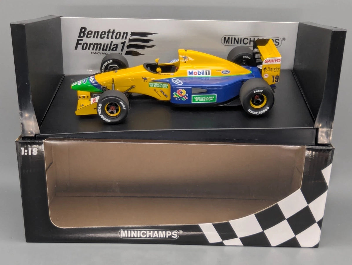 Modellautos 1:18 Minichamps Benetton Ford B191B Early 1992 #19 M. Schumacher OVP