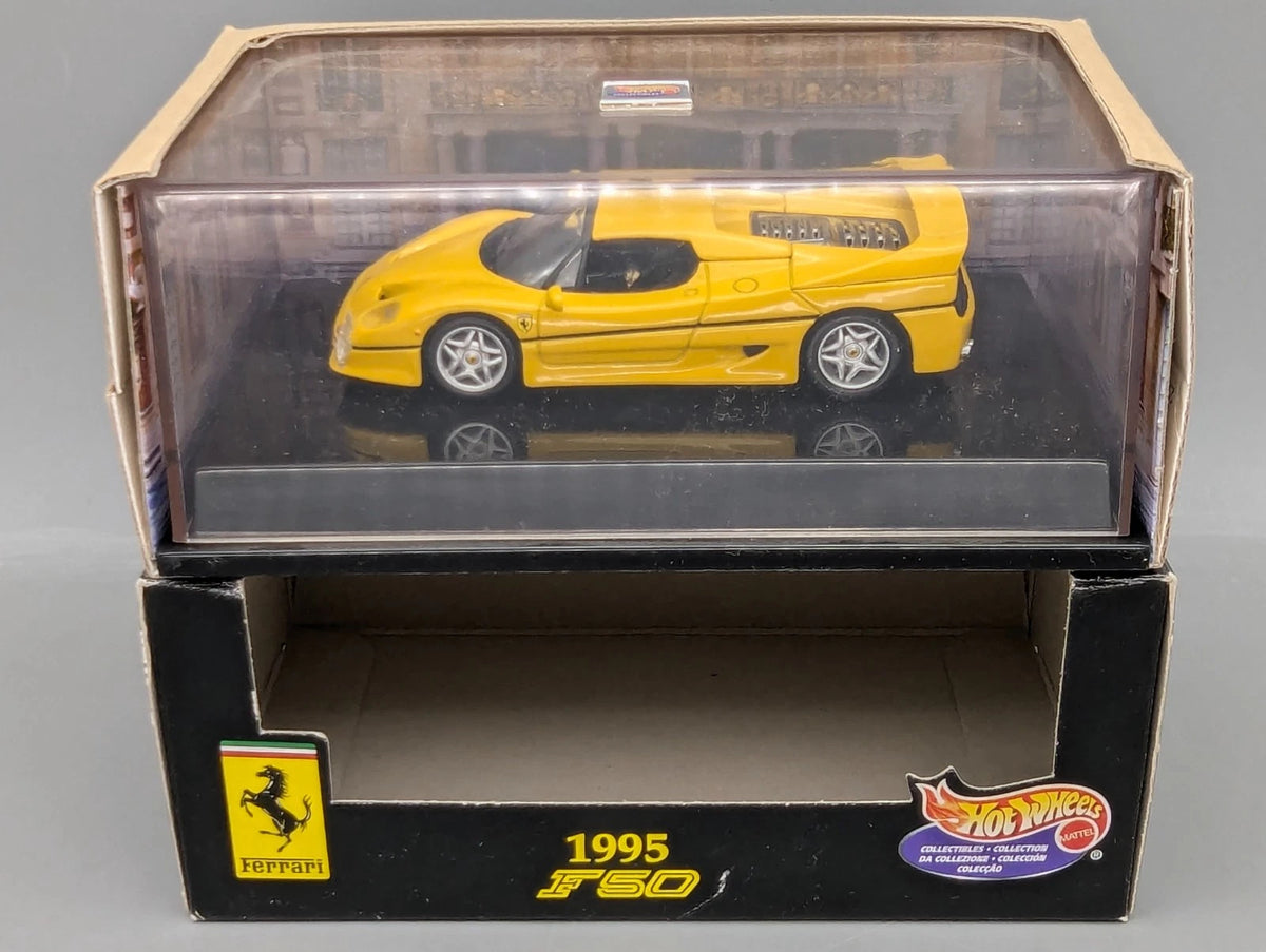 Modellautos 1:43 Hot Wheels Ferrari F50 1995 Gelb mit OVP