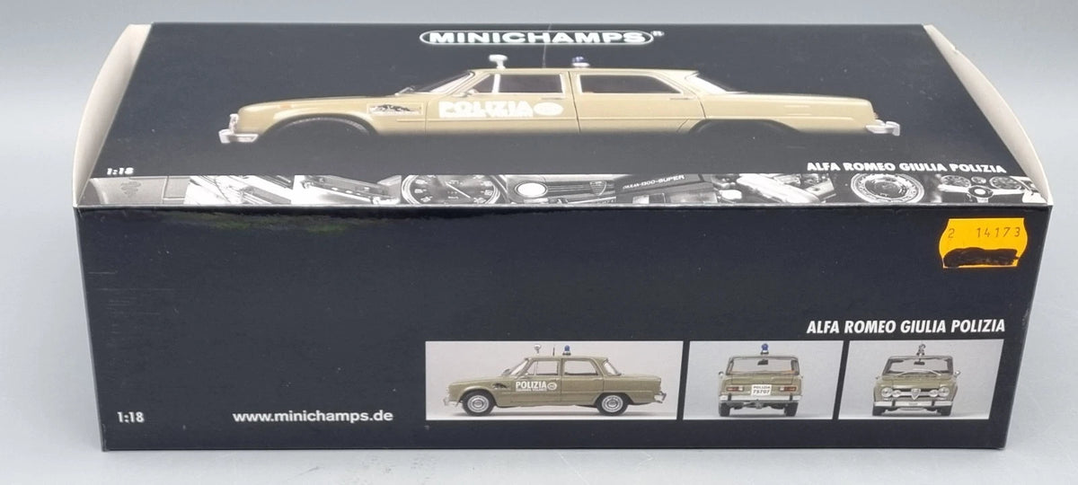 Modellautos 1:18 Minichamps 180 120991 Alfa Romeo Giulia Polizia OVP