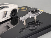 Eidolon Make Up 1:43 Lamborghini Aventador LP760-2 Engine Set Oakley Weiß OVP