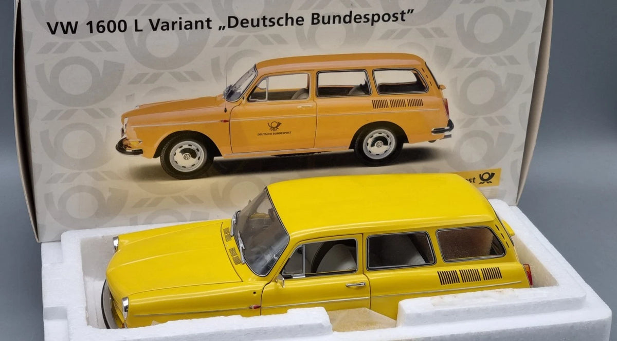 Modellautos 1:18 Minichamps VW 1600 L Variant Deutsche Bundespost OVP
