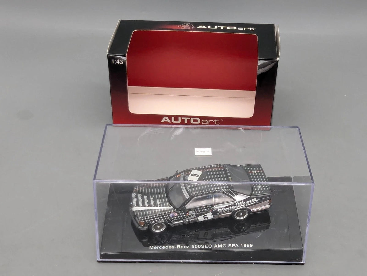Modellautos 1:43 AUTOart Mercedes Benz 500SEC AMG Spa 1989 #6 Ludwig u. A. OVP