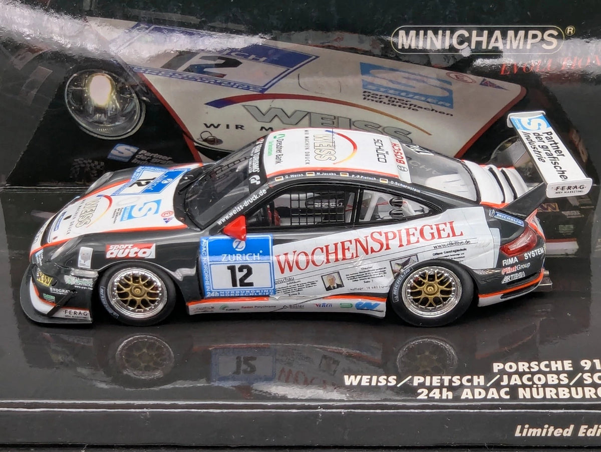 Modellautos 1:43 Minichamps Porsche 911 GT3 Cup 24h Nürburgring 2007 #12 mit OVP