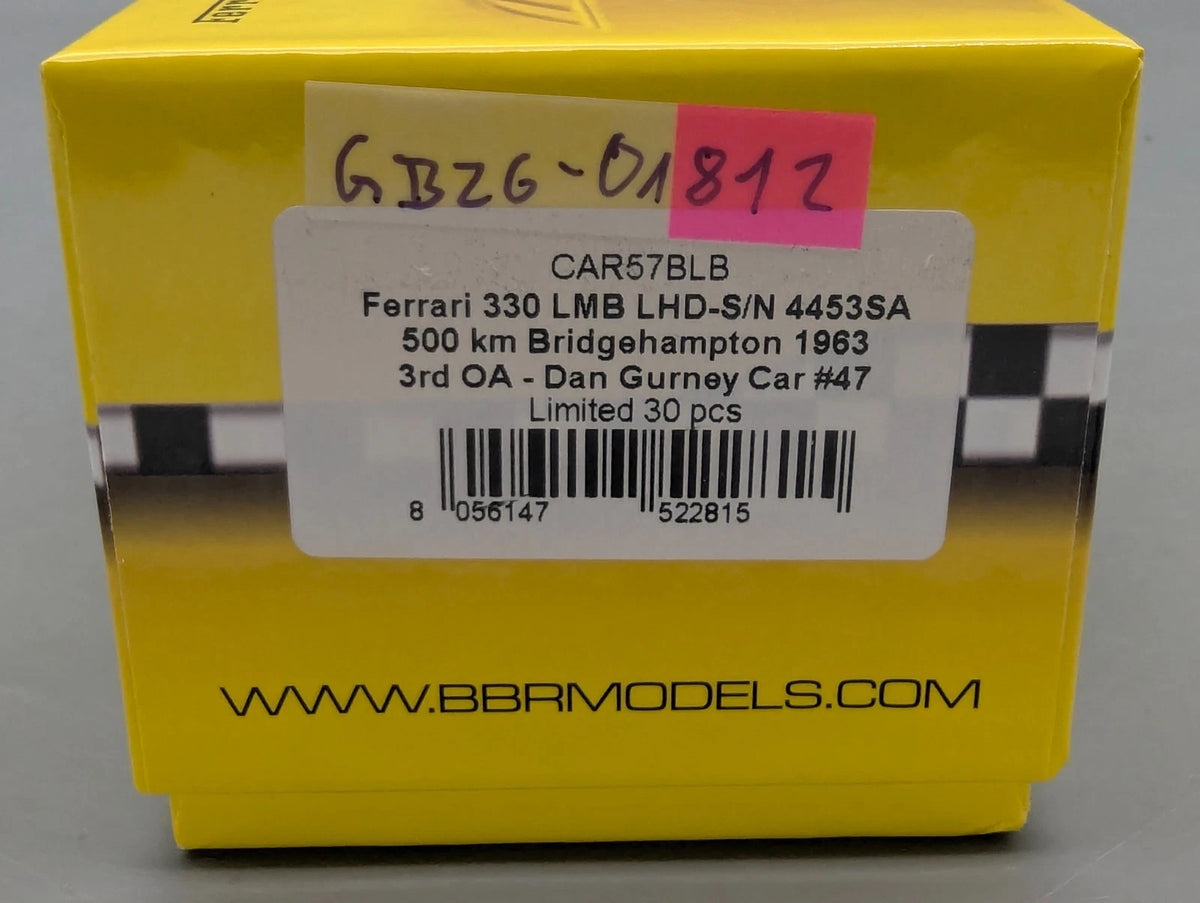 Modellautos 1:43 BBR RGM Ferrari 330 LMB LHD S/N 4453 SA #47 Ltd 09/30 OVP