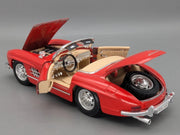 Modellautos 1:18 Bburago Mercedes Benz 300 SL Cabriolet Rot mit Vitrine