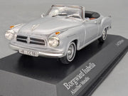 Modellautos 1:43 Minichamps Borgward Isabella Coupe Cabriolet 1959 Silber OVP