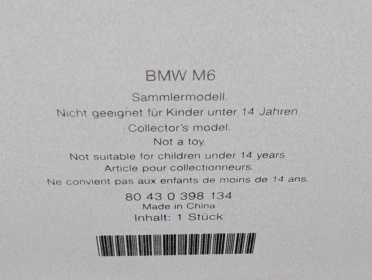 Modellautos 1:18 Kyosho BMW M6 mit Dealer OVP