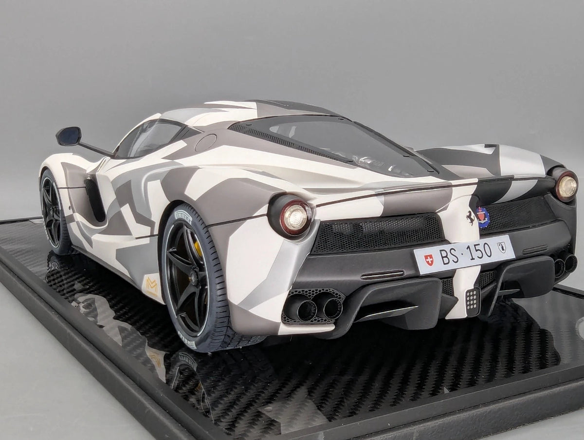 Modellautos 1:12 BBR Ferrari LaFerrari 2013 Matt Camouflage Lt 29/60 Vitrine OVP