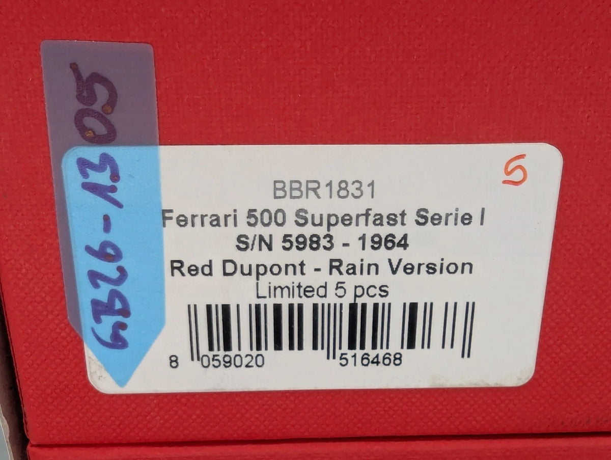 Modellautos 1:18 BBR Ferrari 500 Superfast RAIN / DIRTY VERSION Ltd 05/05 OVP